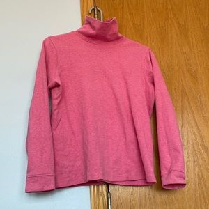 LL Bean pink 100% cotton turtleneck